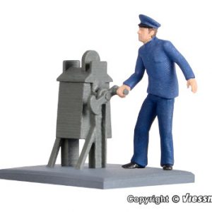 1550 H0 Schrankenwärter, bewegt