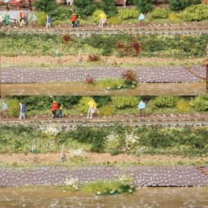 1805    100 Grasbüschel weiß-erika, gemischt, 5-6 mm