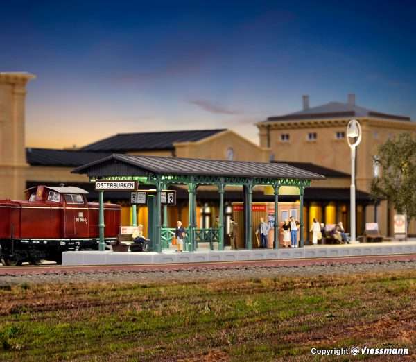 37754 N Bahnsteig mit LED-Beleuchtung, Funktionsbausatz