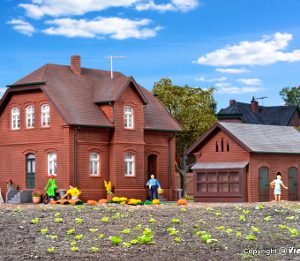 38190 H0 Siedlungshaus in Bottrop mit Nebengebäude