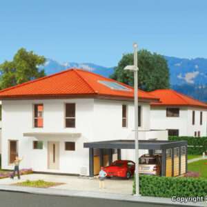 38336 H0 Kubushaus Mia mit Carport - Polyplate Bausatz