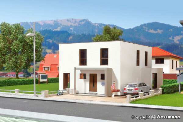 38339 H0 Kubushaus Lina mit Terrasse - Polyplate Bausatz