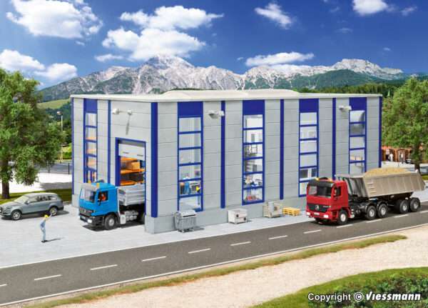 39254 H0 LKW Reparaturhalle, modern
