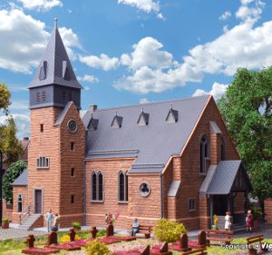 39766 H0 Kirche aus dem Westerwald mit Mauer