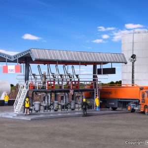39834 H0 MIRO Abfüllstation mit SCANIA Tankwagen