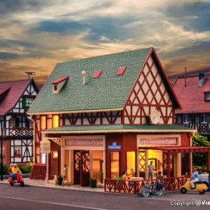 43681 H0 Luigi´s Pizzeria mit Inneneinrichtung, Beleuchtung und Pizza-Rezept, Funktionsbausatz