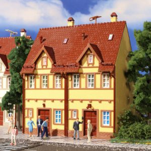 43844 H0 Reihen-Doppelhaus, gelb