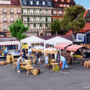 45141 H0 Deko-Set Wochenmarkt