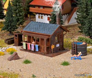 45146 H0 Sauna mit Inneneinrichtung und LED-Beleuchtung, Funktionsbausatz