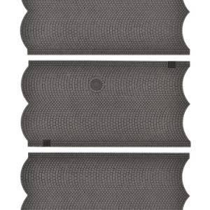 48240 H0 Straßenplatte Kopfsteinpflaster aus Steinkunst, 3 Stück, L 15 x B 8 cm