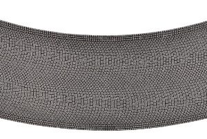 48258 H0 Straßenplatte Kopfsteinpflaster aus Steinkunst, 45°-Kurve, gegenläufig, Radius 30 cm