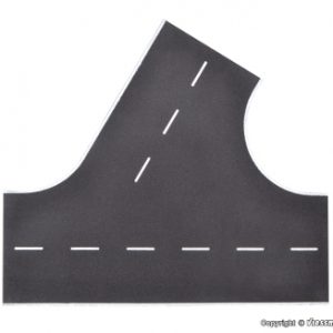 48262 H0 Straßenplatte Asphalt aus Steinkunst, 60°-Einmündung, L 22 x B 19,5 cm