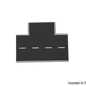 48263 H0 Straßenplatte Asphalt aus Steinkunst, 90°-Einmündung, L 15,5 x B 13 cm