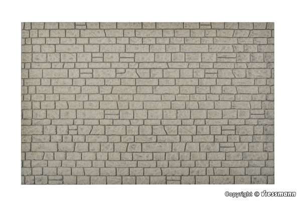48820 G Mauerplatte Naturstein aus Steinkunst, L 53 x B 34 cm