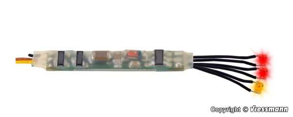 5273 Mini-LED Feuer rot-gelb, 3 Stück mit Mikro-Blinkelektronik