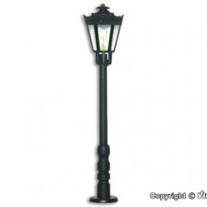 6071 H0 Parklaterne schwarz mit klarem Schirm, LED warmweiß