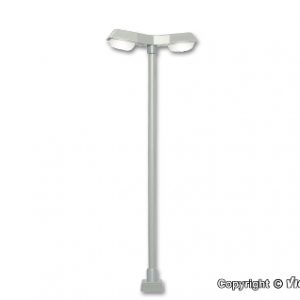 60971 H0 Straßenleuchte modern, doppelt, Kontaktstecksockel, 2 LEDs weiß