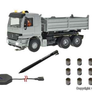 8004 H0 CarMotion Startset, MB ACTROS Muldenkipper mit Rundumleuchten, silber