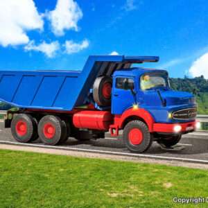 8019 H0 MB Rundhauber 3-achs mit MEILLER Gesteinsmulde, Basis, Funktionsmodell