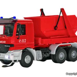 8053 H0 Feuerwehr MB ACTROS 3-achs Absetzkipper mit Rundumleuchten, Basis, Funktionsmodell