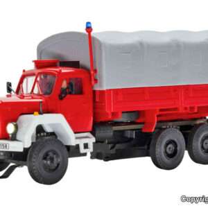 8054 H0 Feuerwehr MAGIRUS JUPITER 3-achs mit Pritsche, Plane und Rundumleuchte, Basis, Funktionsmodell