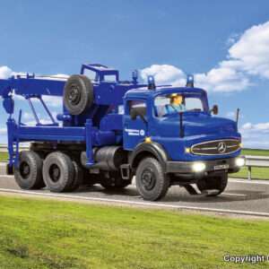 8072 H0 THW MB Rundhauber 3-achs Bergekran mit Rundumleuchten, Basis, Funktionsmodell