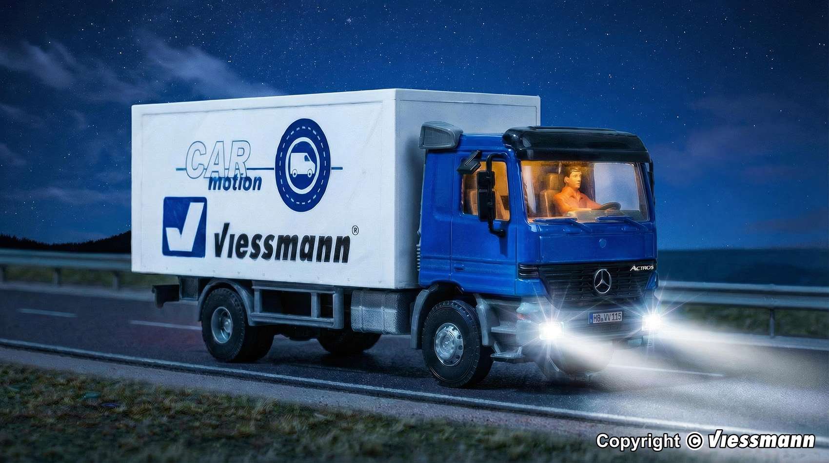 8116 H0 MB ACTROS 2-achs Kofferaufbau, limitierte Edition, Funktionsmodell