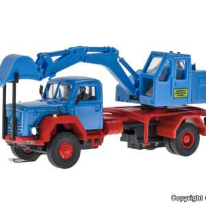 8135 H0 MAGIRUS DEUTZ 2-achs Eckhauber mit Baggeraufbau Basis, Funktionsmodell