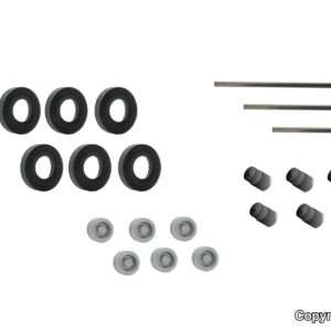 8422 H0 Nachrüst-Set für kibri Anhänger und Auflieger, Einfachbereifung