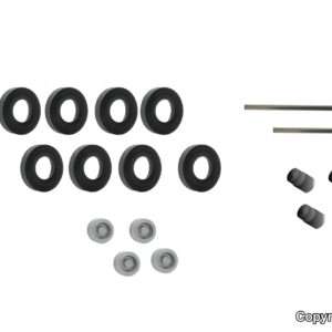 8423 H0 Nachrüst-Set für kibri Anhänger und Auflieger, Zwillingsbereifung