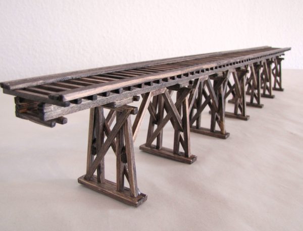 H0 · Holzbrücke · gerade · 60 cm HO 60-A