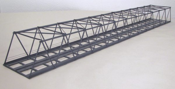 H0 · Lange Kastenbrücke · schräg · 2-gleisig · 108 cm K 108-2