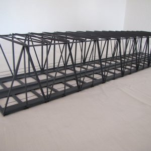 H0 · Lange Kastenbrücke · schräg · 2-gleisig · 63 cm K 63S-2