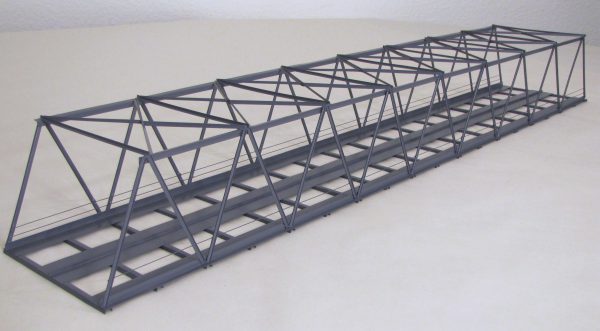 H0 · Lange Kastenbrücke · schräg · 2-gleisig · 81 cm K 81-2