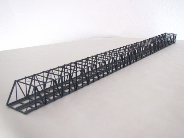 N · Lange Kastenbrücke · schräg · 2-gleisig ·  105 cm KN  105-2