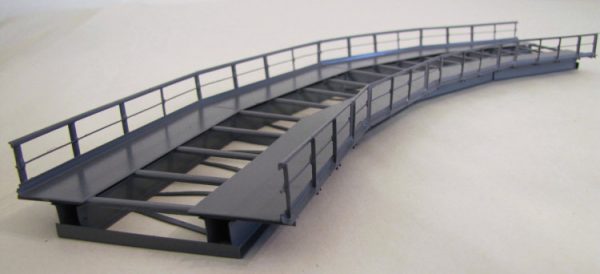 H0 · Brückenelement für Kurven · R = 360 mm · 45° R 1-45